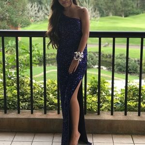 Purple Sequin Prom dress